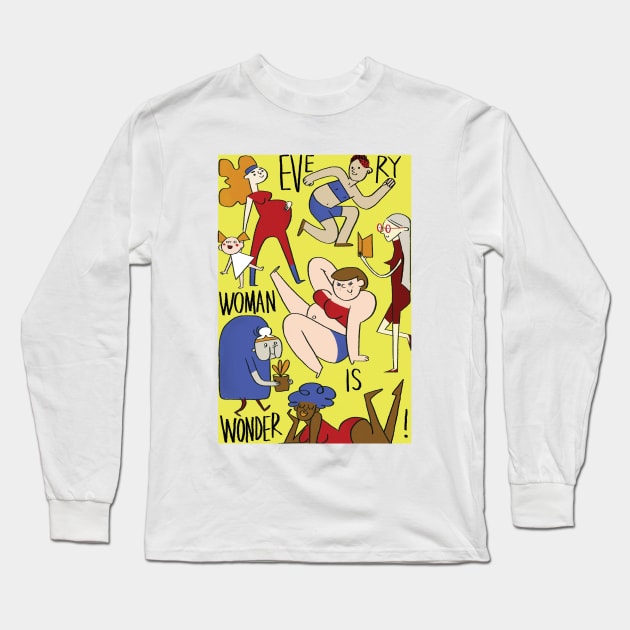 Wonder WomEN Long Sleeve T-Shirt by GiuliaM